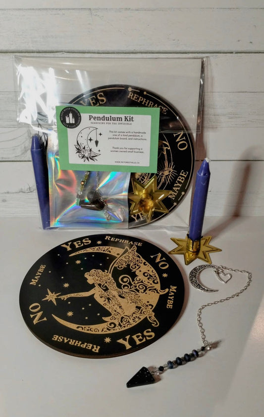 Complete Pendulum Kit with One of A Kind Handmade Pendulums