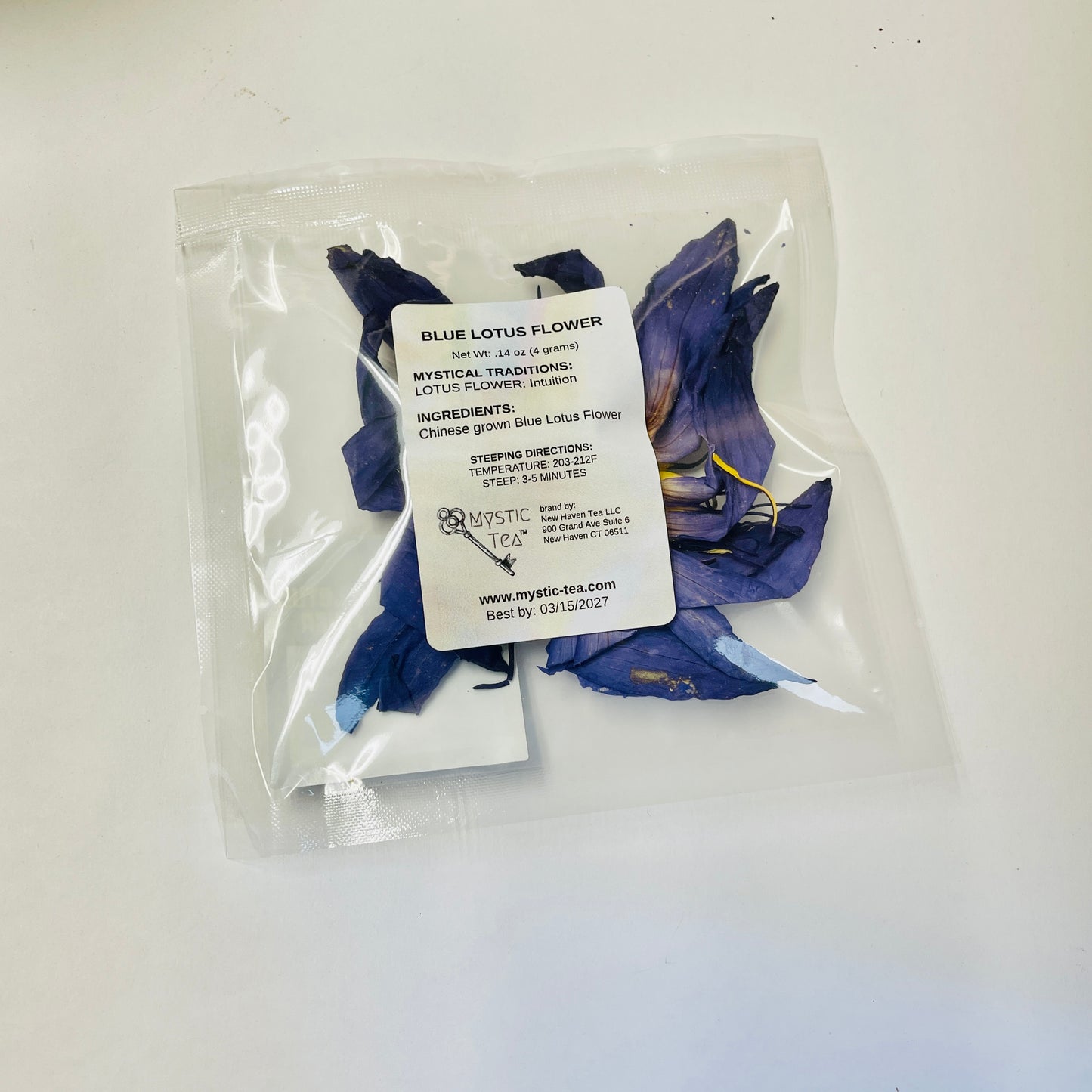 Blue Lotus Infusion Whole Flower Tea Individually Packaged Loose Leaf Sustainable Love Spell Intentional